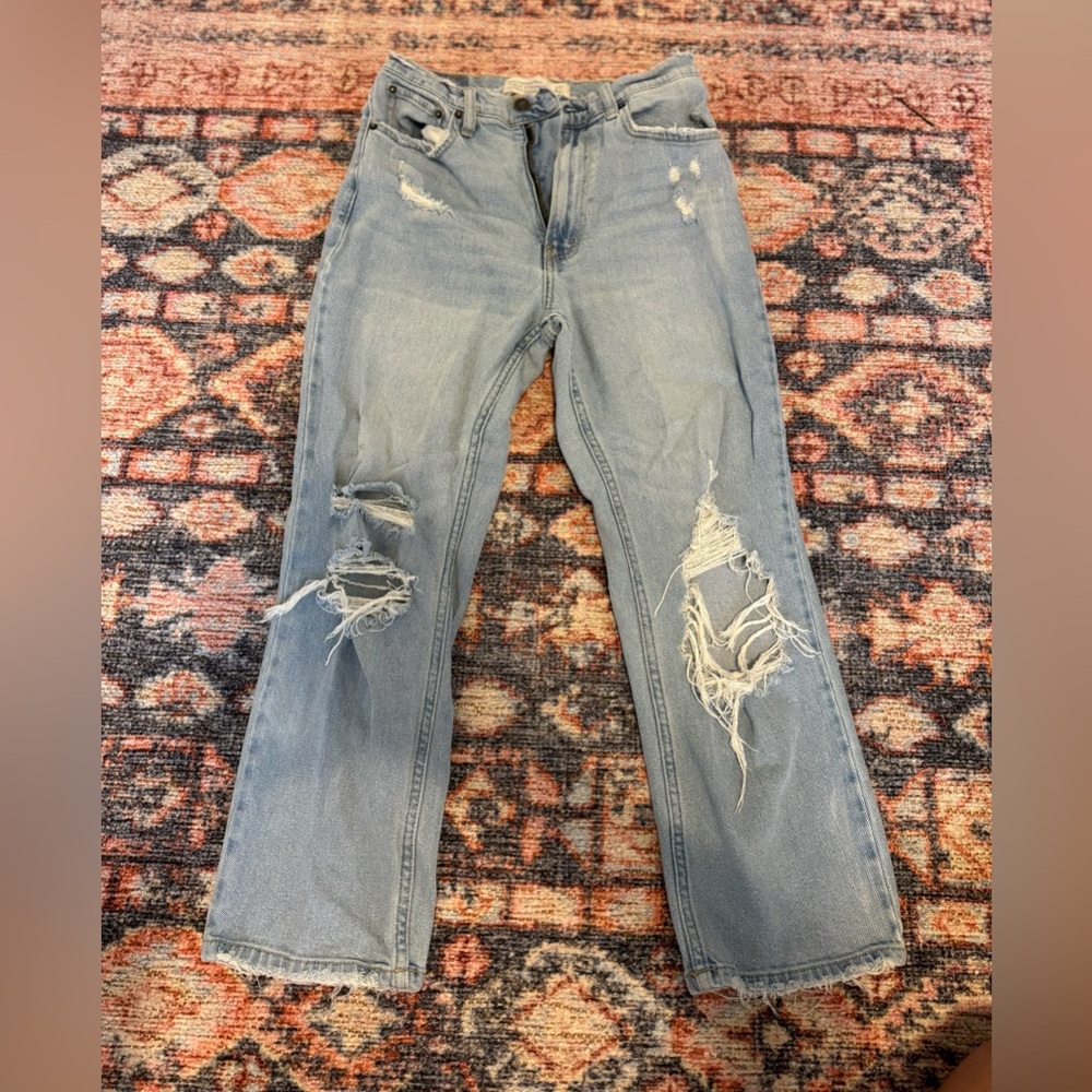 abercrombie & finch ankle straight ultra high waisted jeans size 27